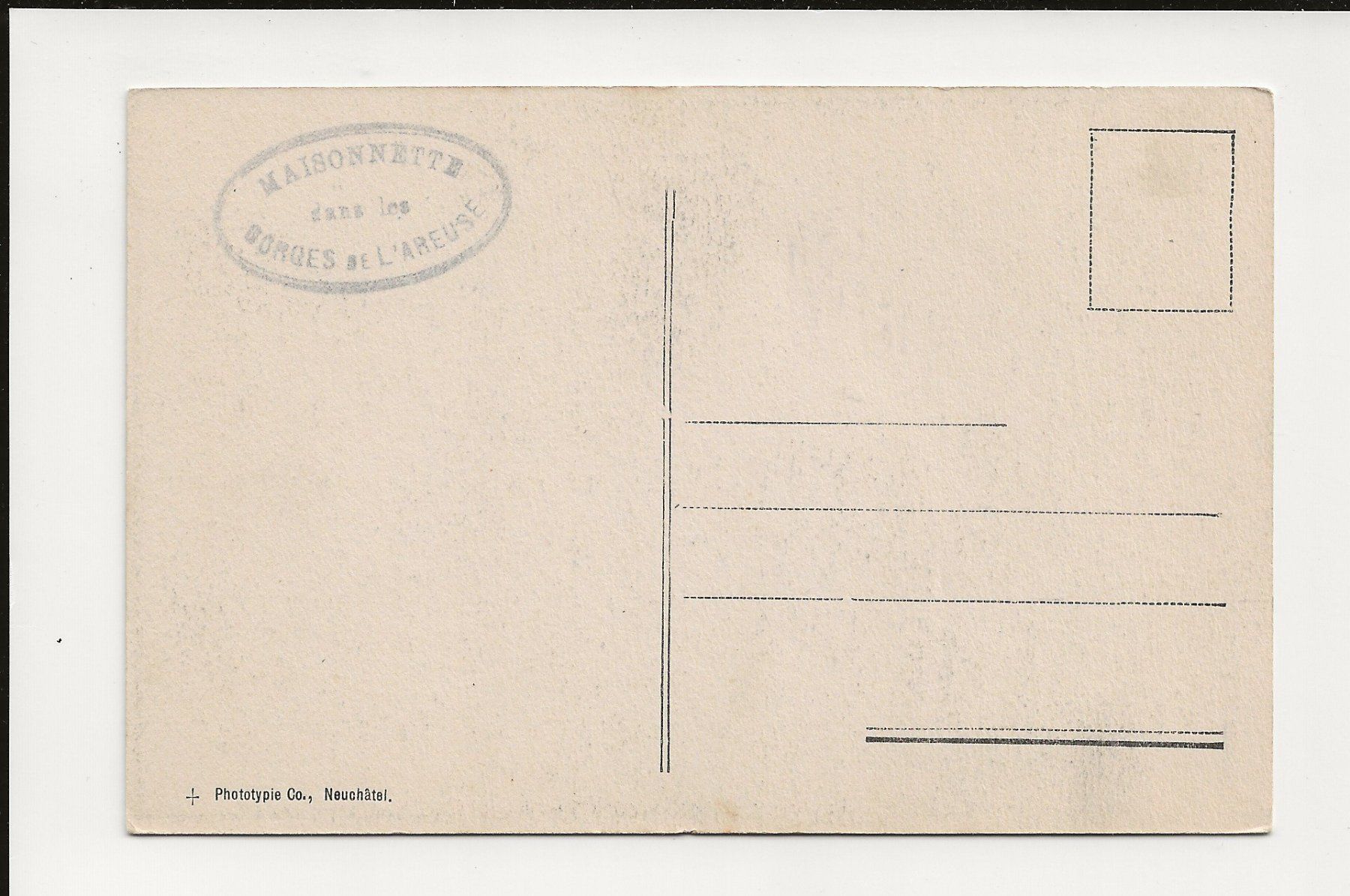 Ansichtskarten: AK ca.1910 Gorges de l'Areuse – Gebraucht aus Greifensee von 315WDO 1