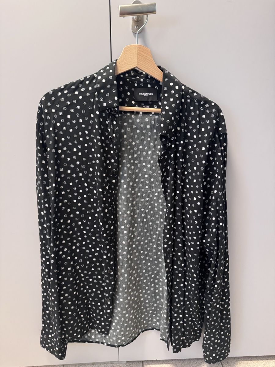 Camicie: The Kooples Paris Bluse schwarz Print Gr. M – Usato da Winterthur venduto da Nadine81