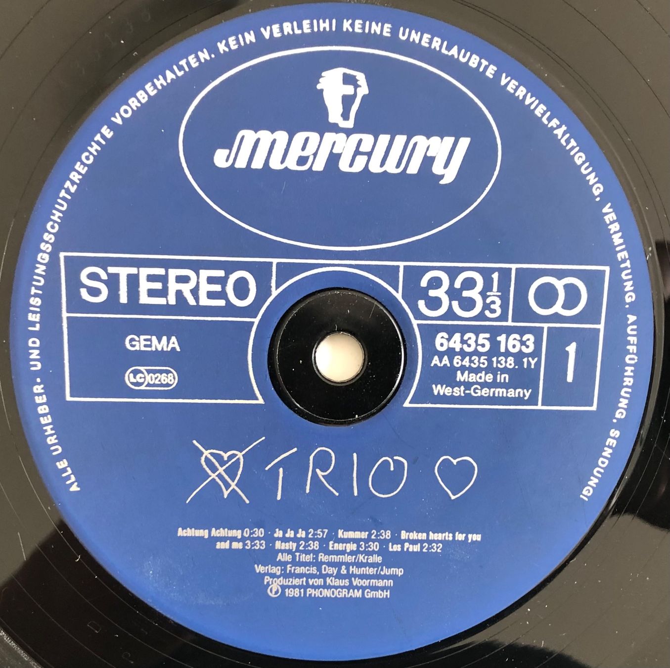 Dischi in vinile: TRIO- TRIO – Usato da Poliez-Pittet venduto da Newtown-Records 3