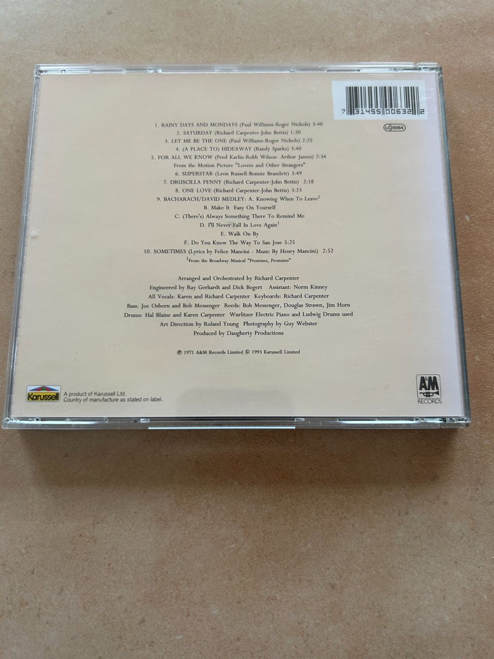CD: The Carpenters – Usato da Wiggiswil venduto da Cwi0 1