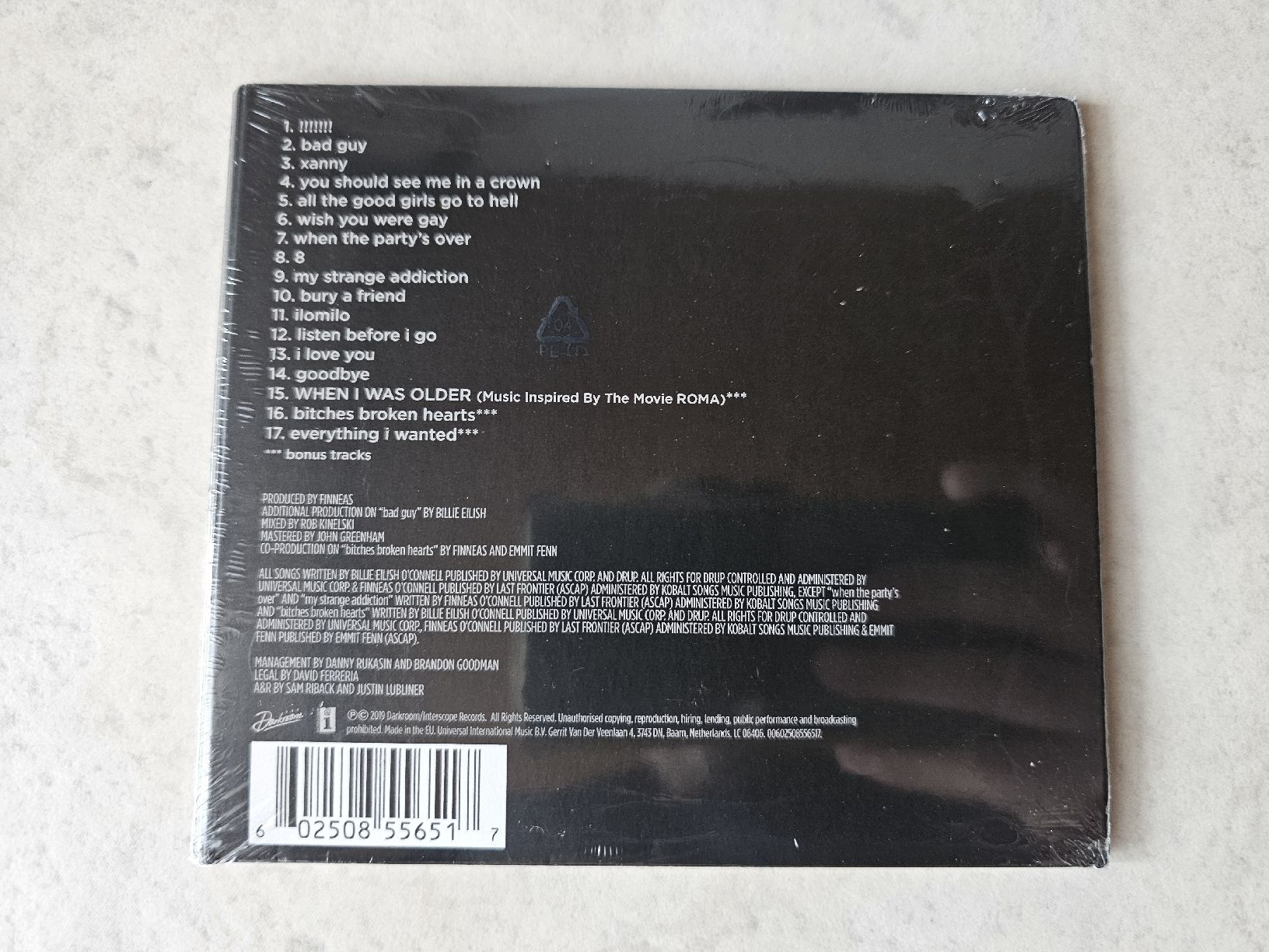 CD: Billie Eilosh - When We All Fall Asleep Where Do We Go / OVP – Nuovo e nell'imballaggio originale da Schneisingen venduto da backstore24 1