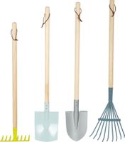 4-teliges Gartenwerkzeug-Set für Kinder Holz Und Metall