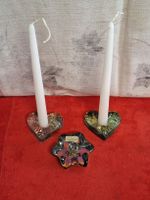 Deko-Set: 3 Bleikristall Kerzenständer in Herzform! (54)