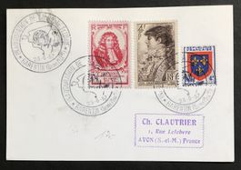 KARTE FRANKREICH 1957
