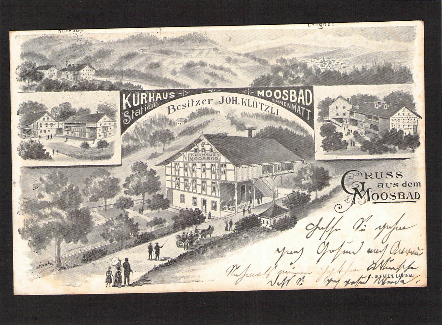 Cartoline postali: Kurhaus Moosbad , Emmenmatt BE , gel. 1908 – Usato da Reichenburg venduto da Pipo-67
