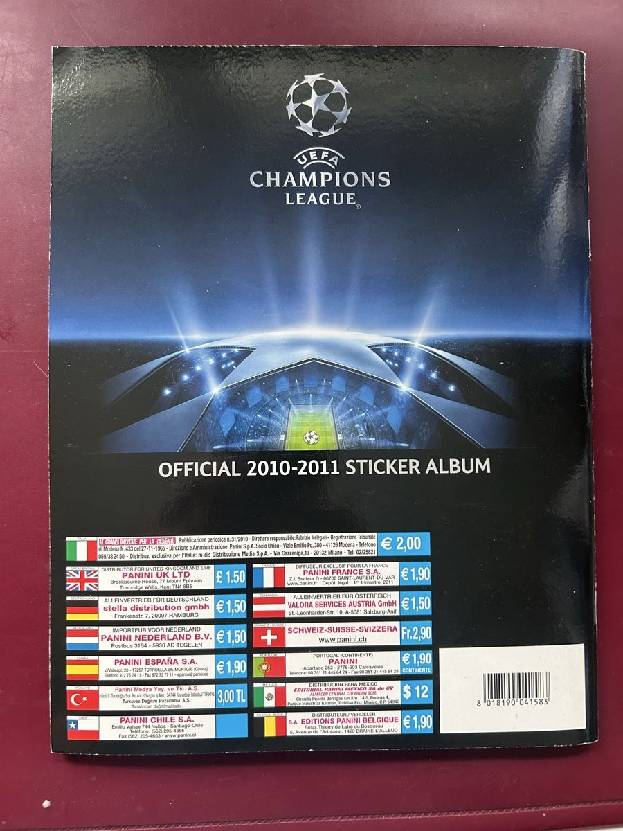 Panini Album: Panini CL Album 2010-2011 – Nuovo (secondo la descrizione) da Binningen venduto da Flagello 1