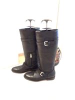 BOGNER schwarze echt Leder Stiefel Gr. 36 - 210155