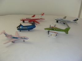 Matchbox Konvolut Flugzeuge SwissairBoing727usw.Versand mögl