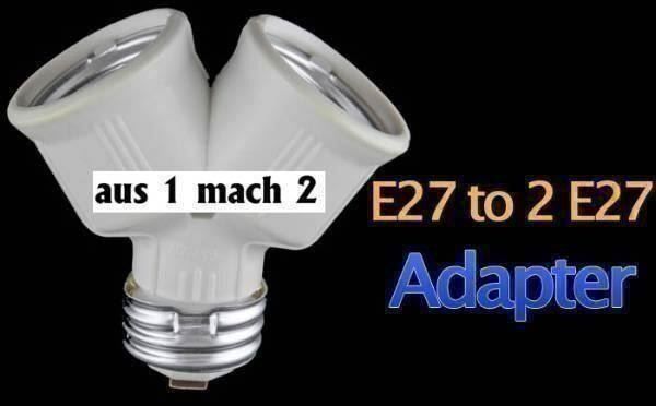 Unità & Adattatore: E27 zu 2xE27 Adapter – Nuovo e nell'imballaggio originale da Diepoldsau venduto da preisparadies-ch