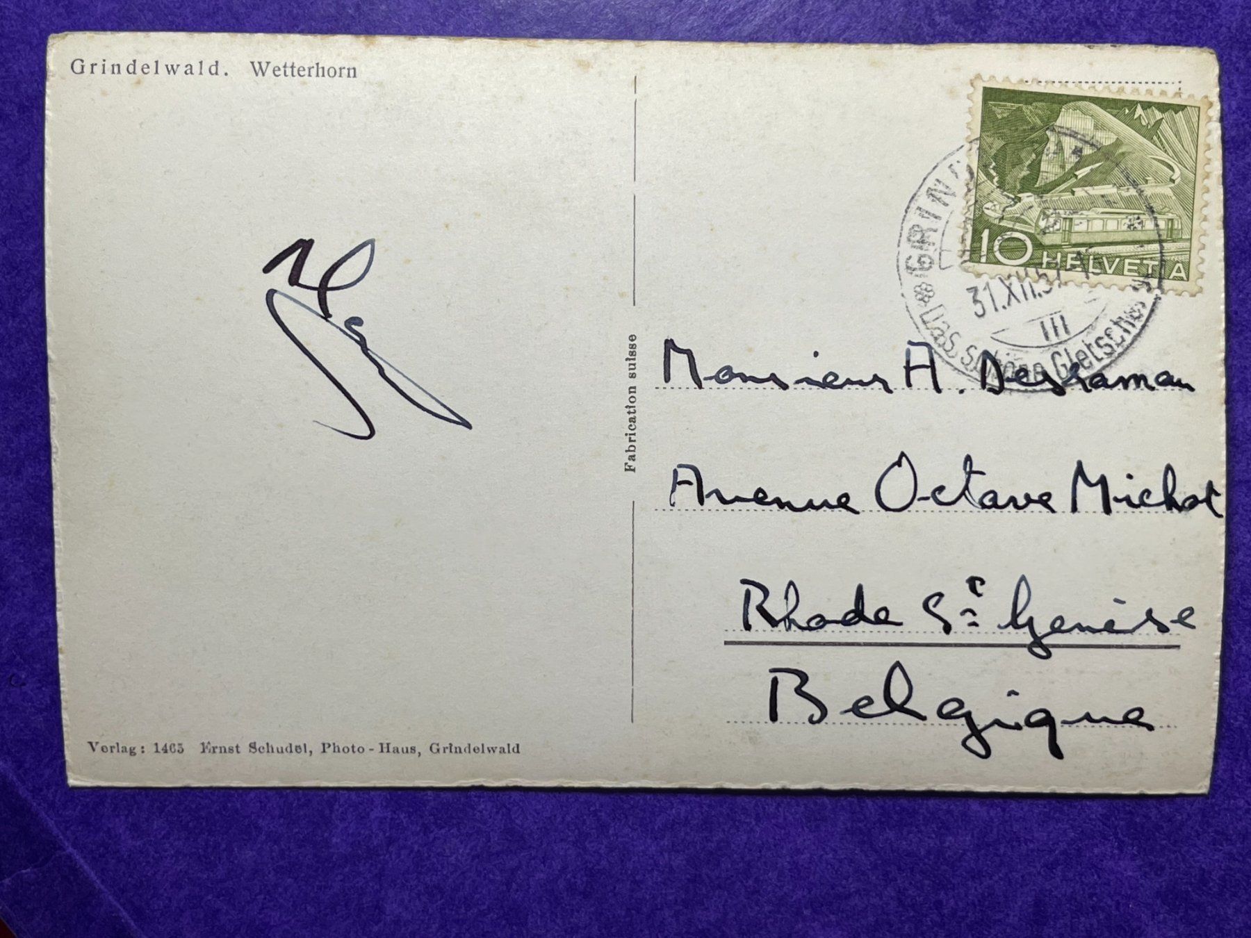 Cartoline postali: Grindelwald - Wetterhorn – Usato da Steg VS venduto da _vinci_ 1