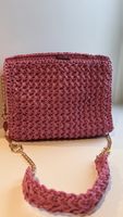 Handmade Summer Baguette Bag with Strawberry Charm Detail