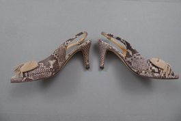 Slingpumps von Unützer in Schlangenleder-Optik, Gr. 37, Top!