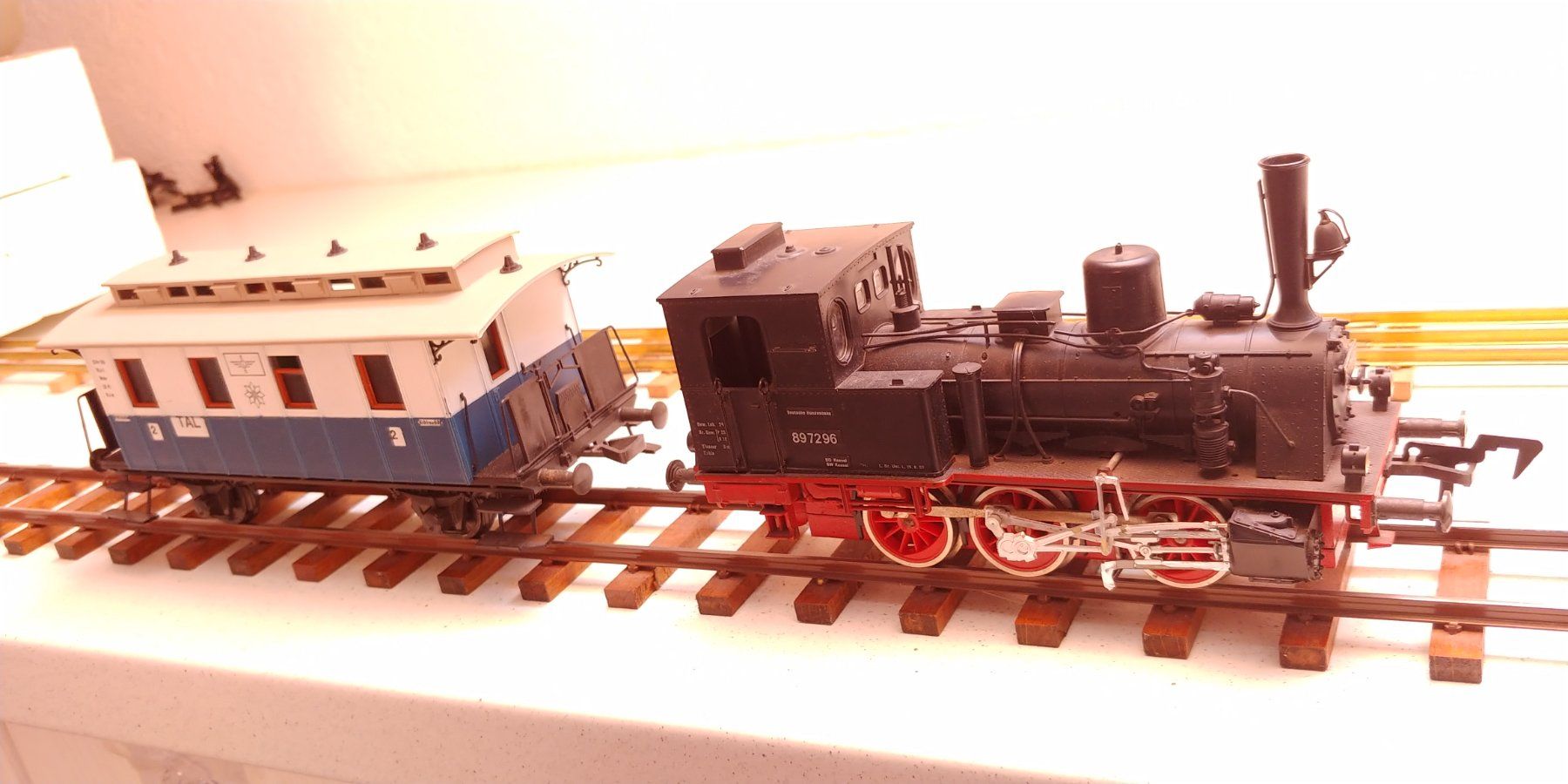 Modellini di ferrovie: POLA-Maxi Dampflok  mit Wagen 0 – Usato da Waltenschwil venduto da Ardnas007