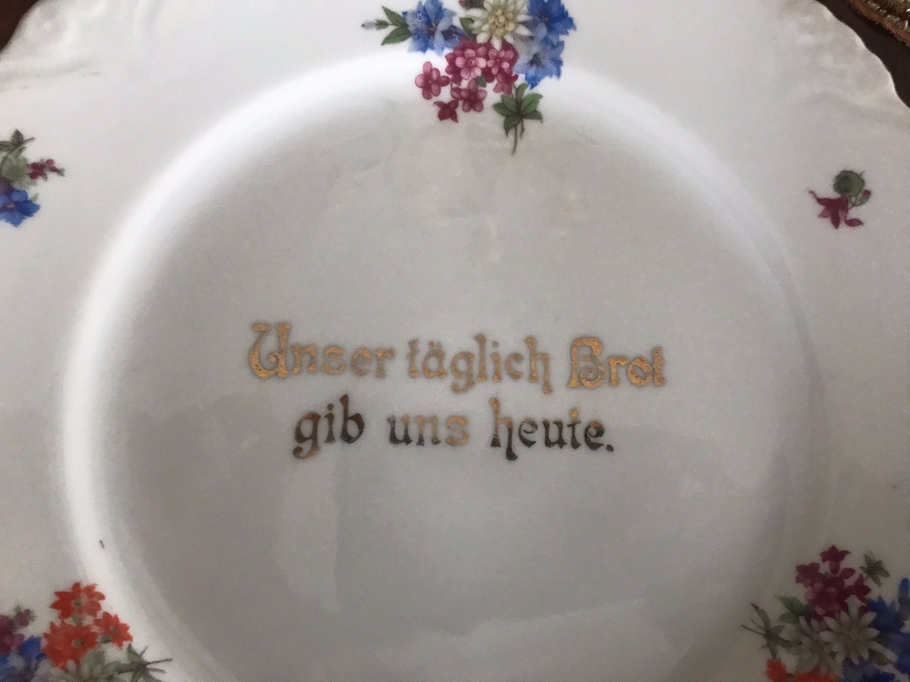 Teller: Porzellan- Teller mit Spruch – Neu (gemäss Beschreibung) aus Glattpark-Opfikon von Anahita-R 2
