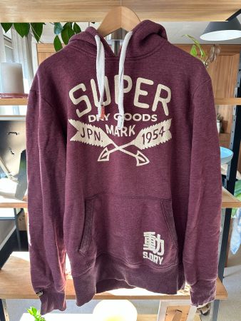 Superdry Hoodie, Kapuzenpullover, (Bordeaux-) rot, Grösse L