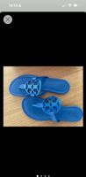 Tory Burch Miller Sandalen Leder Royal Blue Gr 37