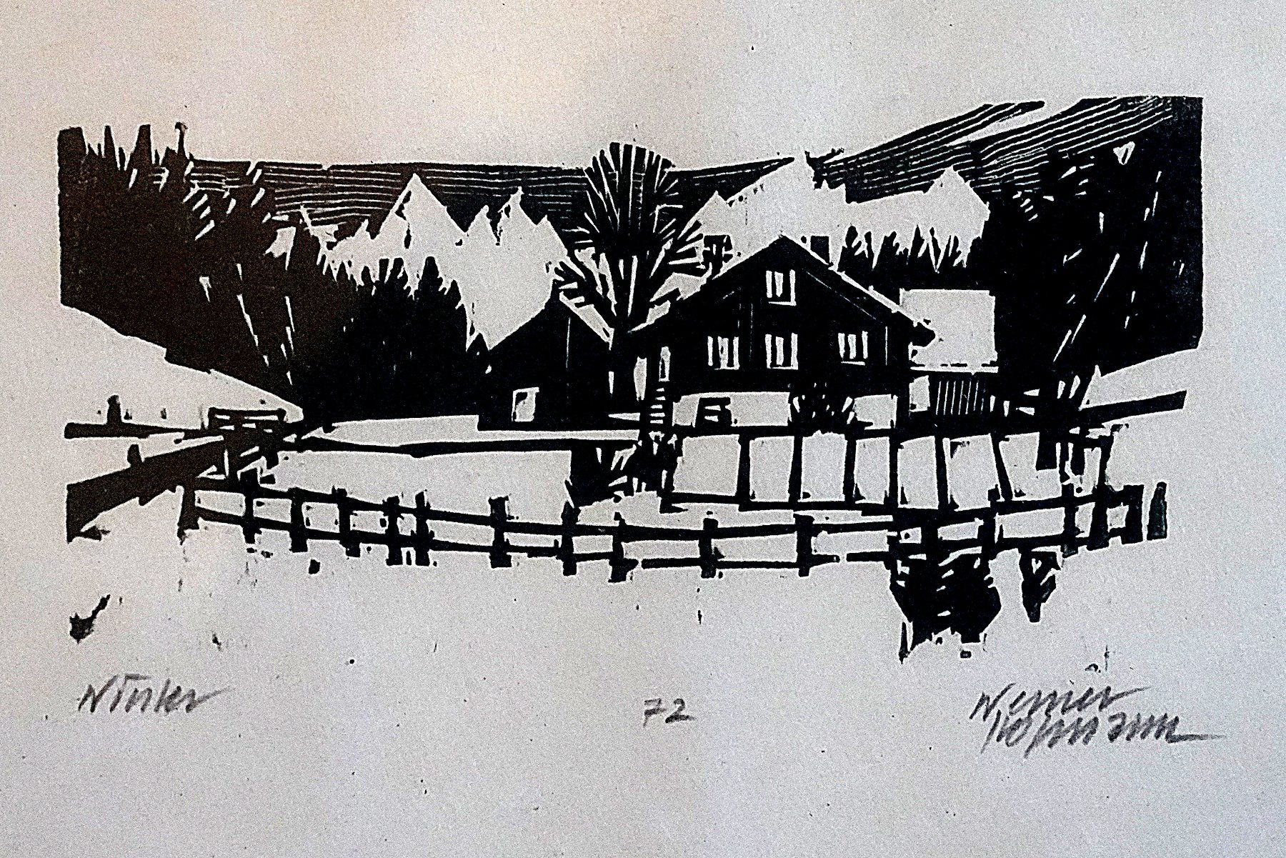 Grafica & Litografie: Litho Nummer 72 vom Winter von Werner Hofmann – Usato da Baar venduto da 2cvbaar 3