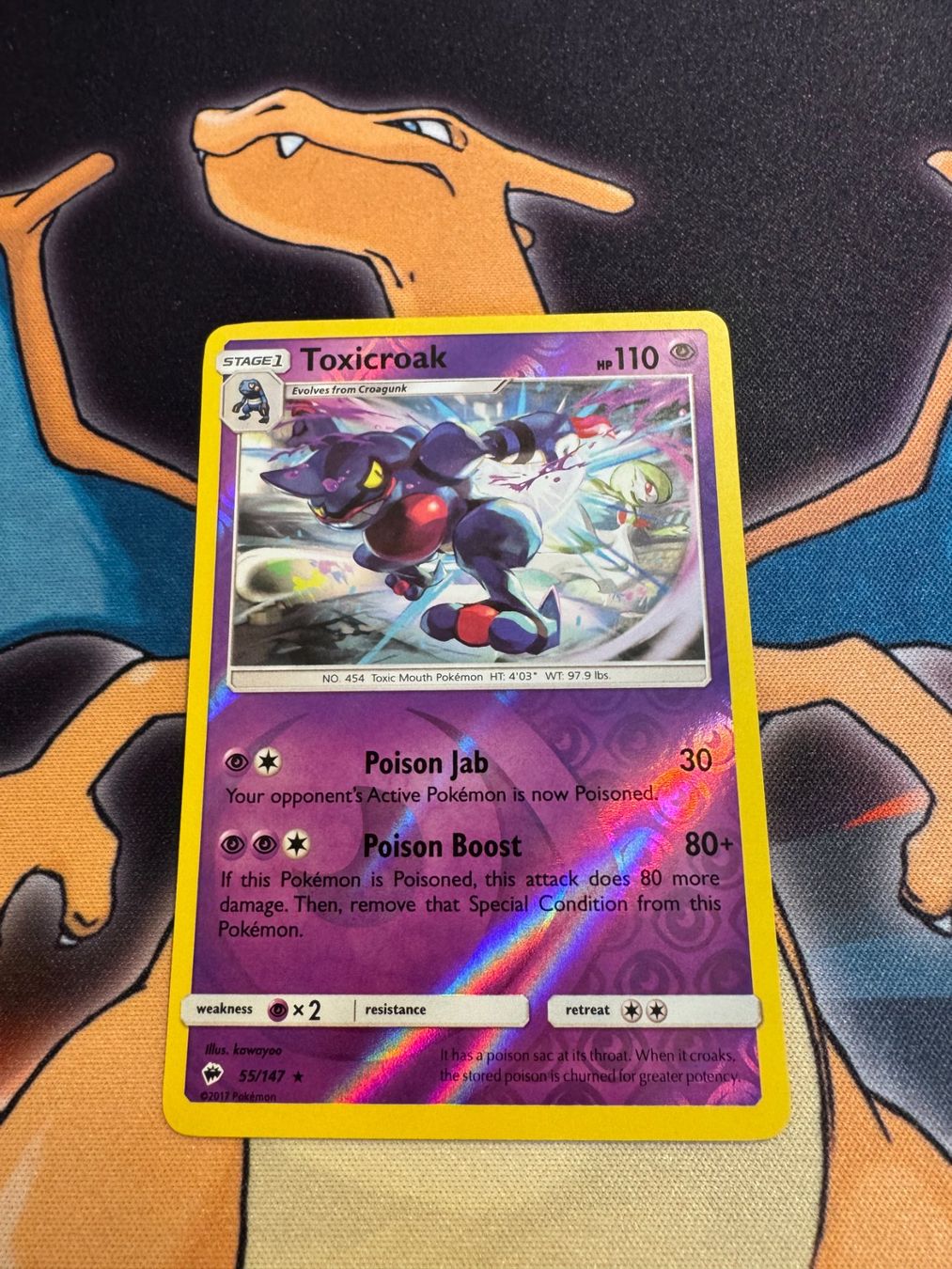 Pokémon Carte collezionabili: Toxicroak (BUS 55) - Reverse Holo - Burning Shadows – Nuovo (secondo la descrizione) da Bülach venduto da Pfrenzel