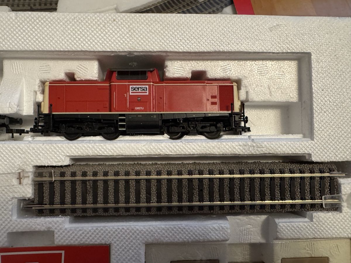 Fleischmann Modellini di ferrovie: Fleischmann 6390 Sersa Bauzug Set – Usato da Pfäffikon ZH venduto da HR89 2