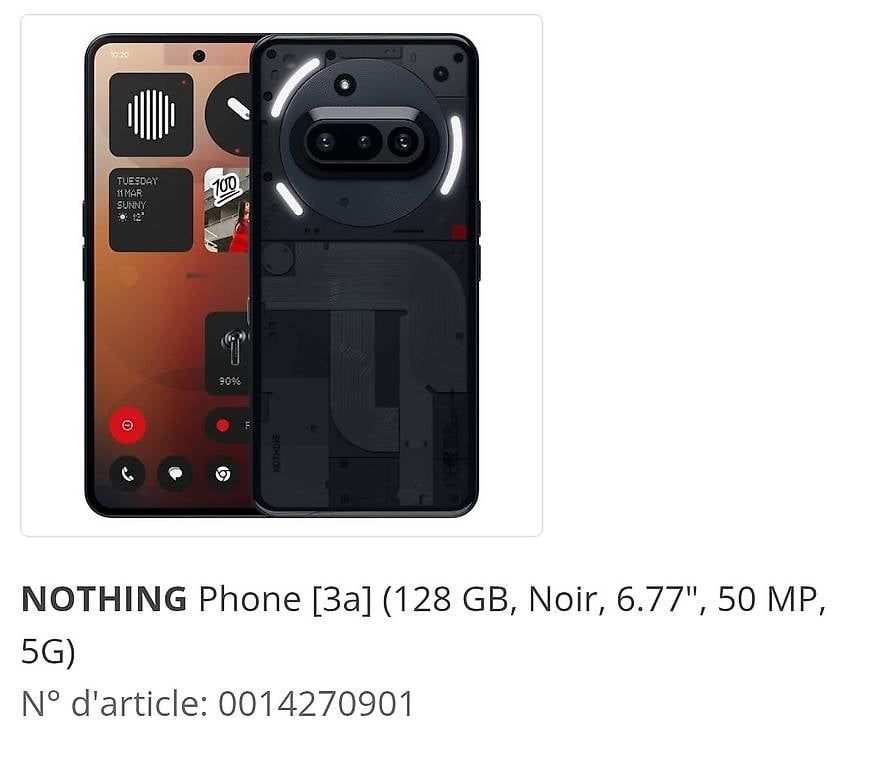 Nothing Telefoni cellulari / Smartphones: Nothing phone 3a – Usato da Bévilard venduto da jul_ckq6