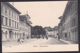 Olten Kirchgasse mit Stadthaus und Museum