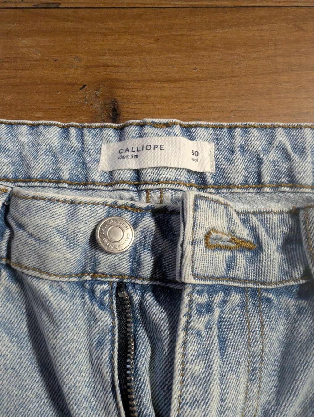 Jeans: Jeans Kurzgrösse 50 Destroyed Used Look hellblau – Gebraucht aus Neuenhof von mlw_w98j 1