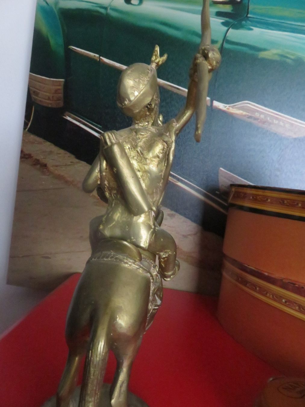 Sculture & Statue: Reiter 🤩+ Pferd Messing Figur – Usato da Schötz venduto da Vulkan2 4