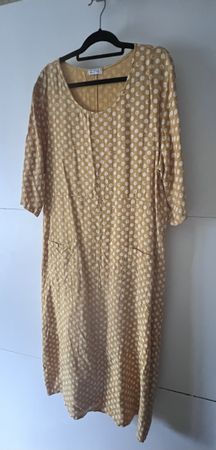 Leinenkleid mit Punkten, leicht & luftig, Gr. XL