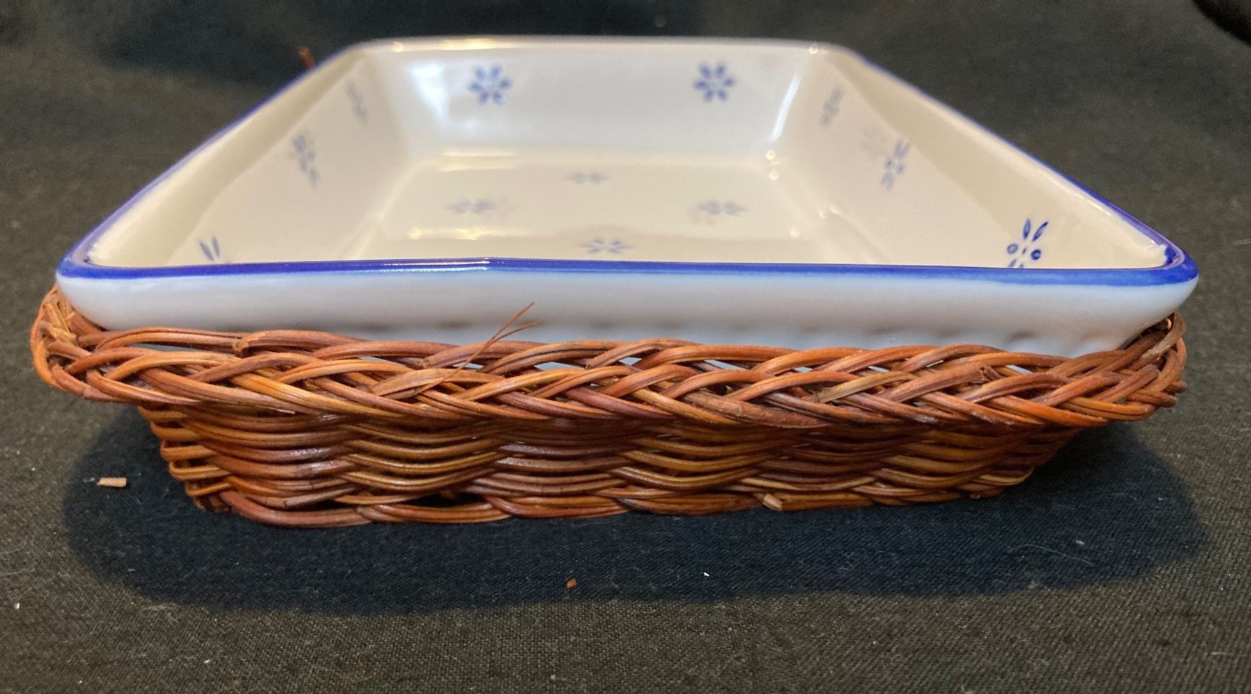 Backformen: Auflaufform Keramik mit Korbgeflecht, weiss, klein – Gebraucht aus Zürich von Gustavo_Bianco 2
