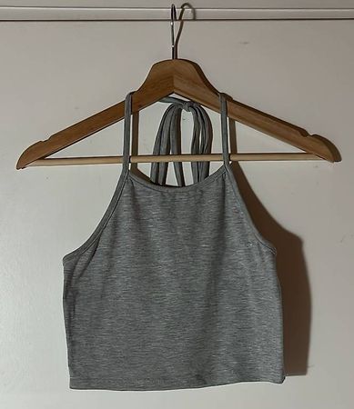 Top gris coton S / Graues Baumwolltop S