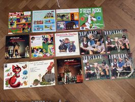 14 Vintage Kinder Schallplatten LP Heidi Trudi Gerster Knopf