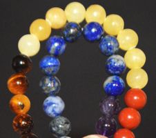 Stein Perlen Strang L-7979 – 7 Chakra Perlen 6mm 38cm
