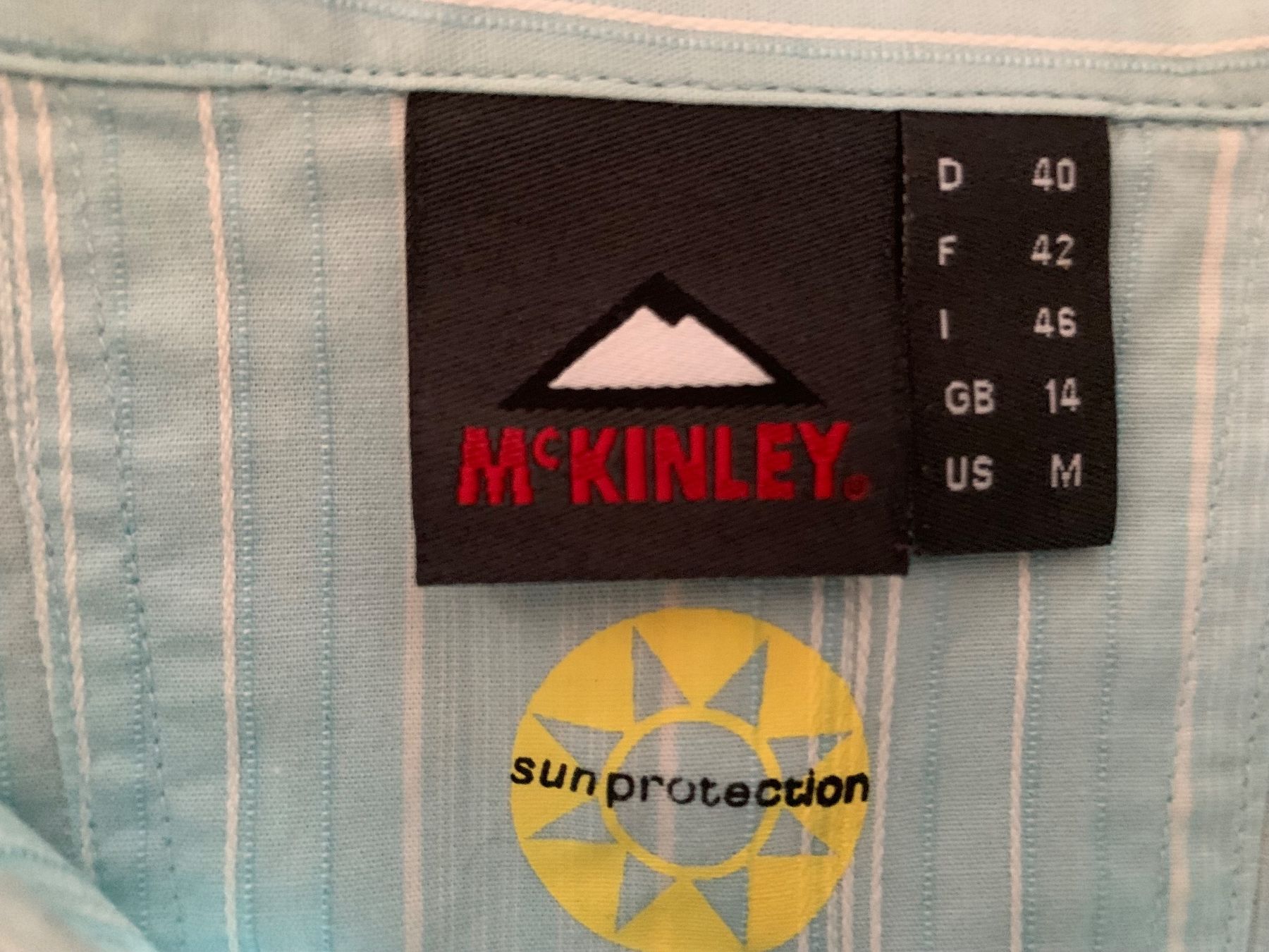 Mckinley Camicette: McKinley Wanderbluse hellblau gestreift Grösse 40 – Usato da Wettswil venduto da cipollina71 2