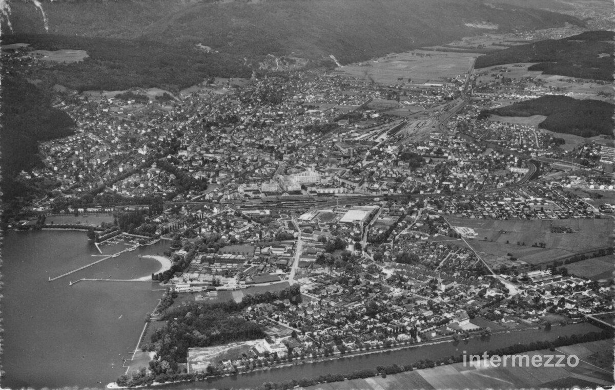 Cartoline postali: Biel - Bienne BE // Luftbild – Usato da Basel venduto da intermezzo12