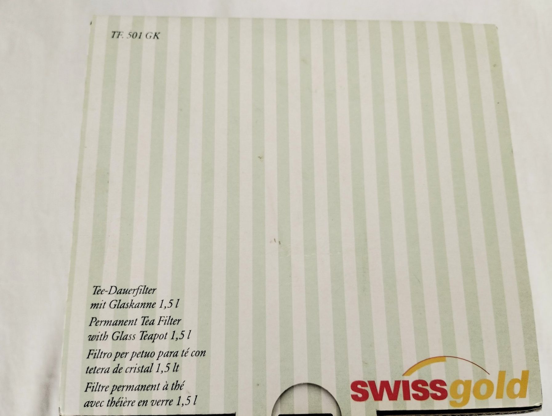 Teekannen: SWISSGOLD Tee-Dauerfilter mit Glaskanne 1.5l – Neu und originalverpackt aus Schübelbach von Restwert_Schubelbach 2