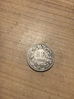 Sehr seltene 2 Schweizer Franken Münze JG 1886