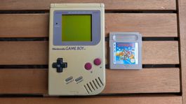 Game Boy Classic (DMG-01) in grau + "Super Mario Land 1"