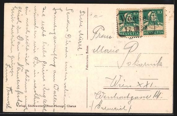 Cartoline postali: AK Weesen, Ortsansicht mit Strandbad – Usato da Berlin venduto da bartko-reher 1