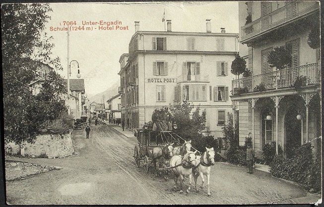 Cartoline postali: SCHULS Hotel Post - Postkutsche – Nuovo (secondo la descrizione) da Jona venduto da philajona