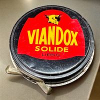 RARE ancienne boîte publicitaire VIANDOX en métal