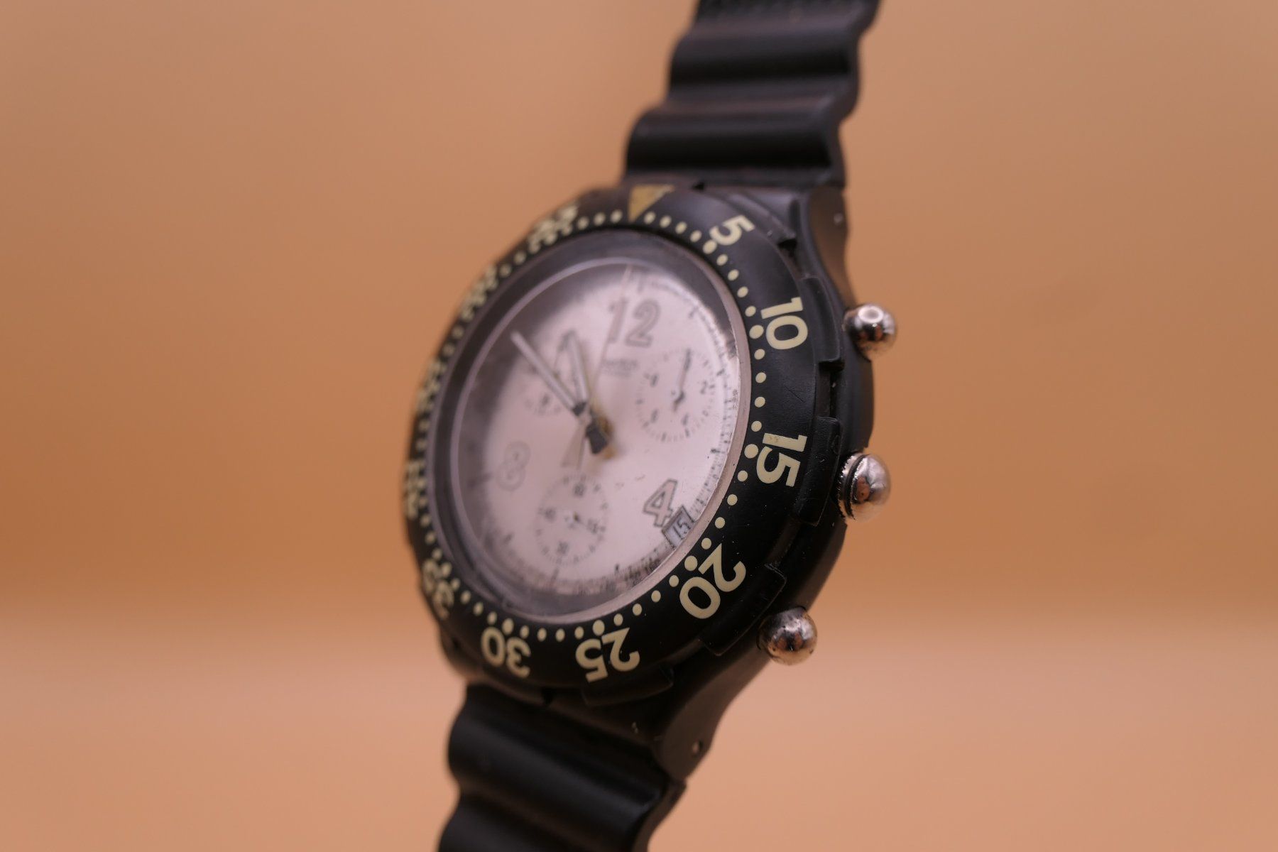 Swatch Uhren: Swatch Aqua Chrono, neue Batterie – Gebraucht aus Thun von CHRONOTIKA 1