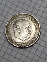 25 Pesetas 1957 mit leichter Einkerbung