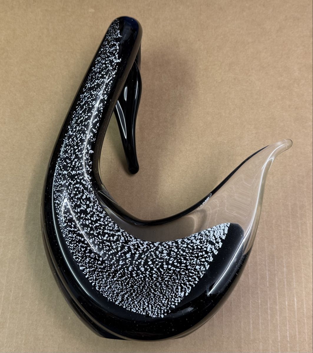 Murano Statuette: Murano Glas-Schwan, glänzend – Usato da Zürich venduto da daki81 1