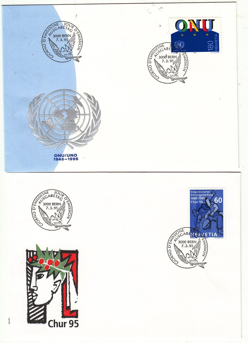 Tous les timbres: Fdc Schweiz 5 Stuck 1995 – D'occasion à Herrliberg par Lfrifda