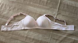 💞 Eleganter Spitzen BH ohne Bügel - 90 B - Rose