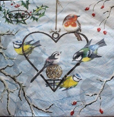 Tovaglioli: Serviette heart shaped feeder (1046) 2Stk. – Nuovo (secondo la descrizione) da Schlatt TG venduto da kreativ-atelier