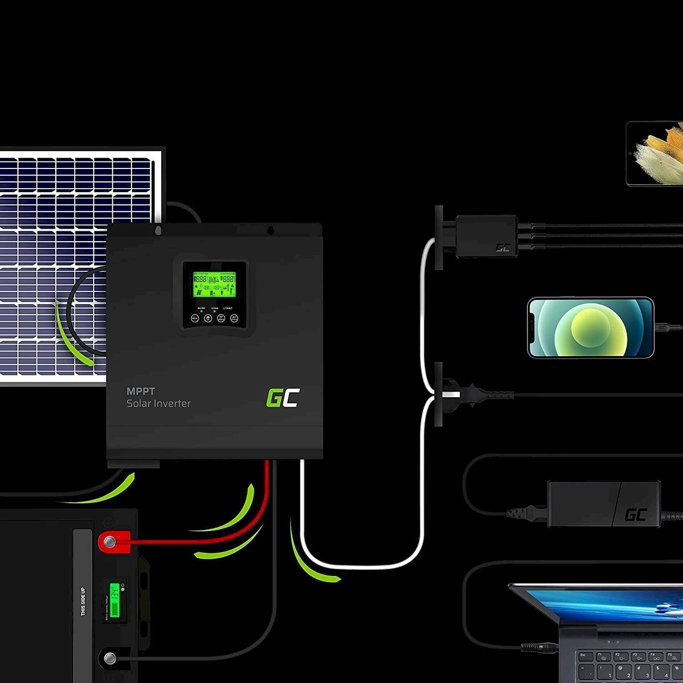 Dispositivi a energia solare: Solar Wechselrichter 12VDC 230VAC 1000W – Nuovo e nell'imballaggio originale da Bottighofen venduto da zaap 1