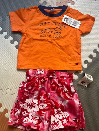New with tags tshirt & swim shorts 3-6 months