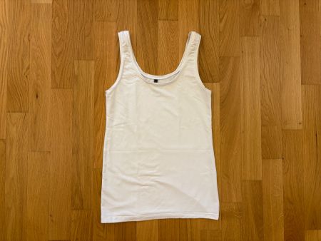 Moya Kala - Schlichtes weisses Tank Top in Microtencel, L/40