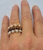 Ringe Perlen Set 7 teilig elastisch